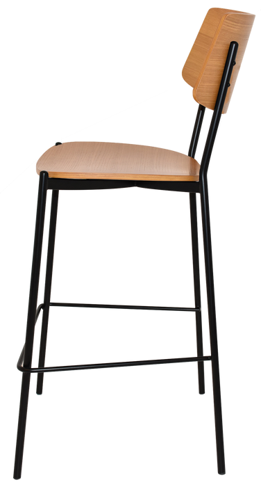 Stool Texas Black - Light Oak