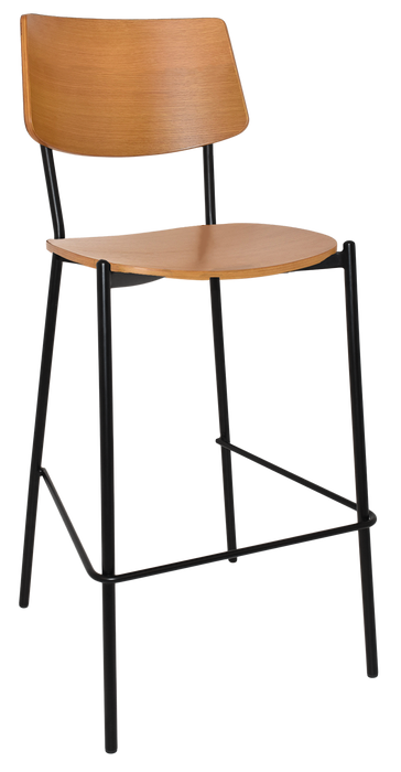 Stool Texas Black - Light Oak