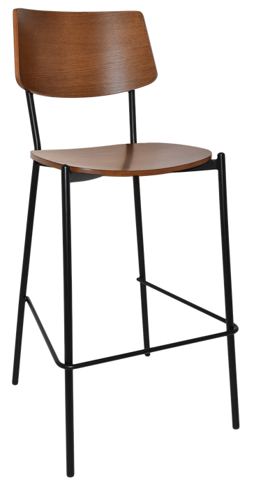 Stool Texas Black - Light Walnut