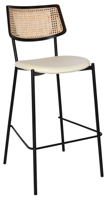 Stool Texas Black - Rattan Black - Unupholstered