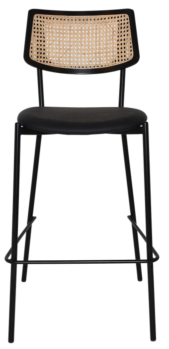 Stool Texas Black - Rattan Black - Vinyl Black