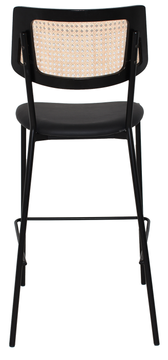 Stool Texas Black - Rattan Black - Vinyl Black