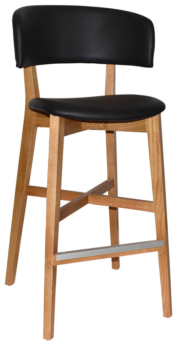 Stool Torino Uph - Vinyl Black - Light Oak