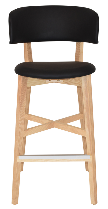 Stool Torino Uph - Vinyl Black - Natural