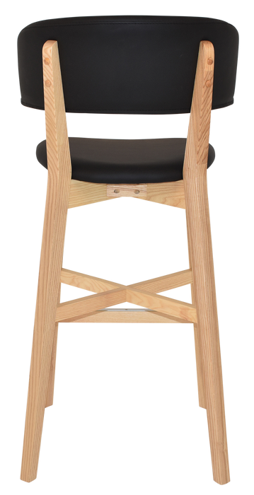 Stool Torino Uph - Vinyl Black - Natural