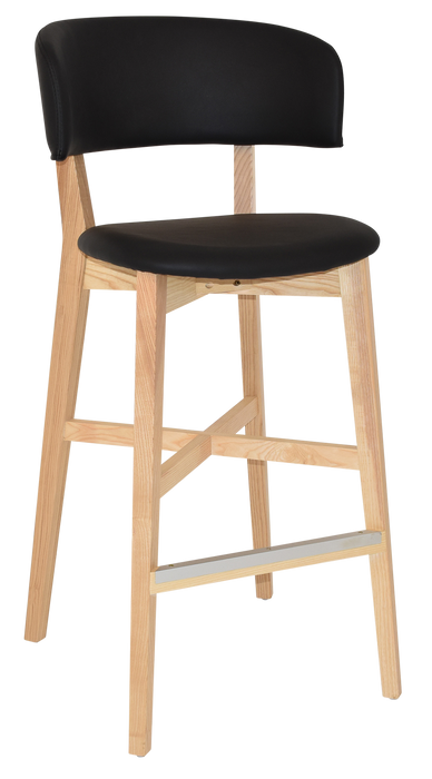 Stool Torino Uph - Vinyl Black - Natural