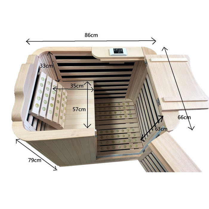 Kylin Space Saving Half Body Infrared Sauna Cabin 1 Person KY-1M4