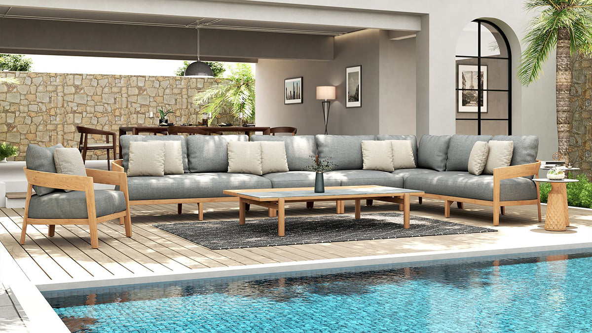 Kingscliff Outdoor Sofa - 2 Seater Right Arm - Modular - Mod Ra