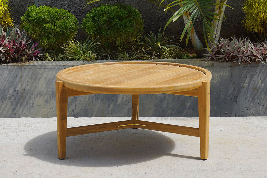 Cabarita Outdoor Round Coffee Table - Natural - 80cm