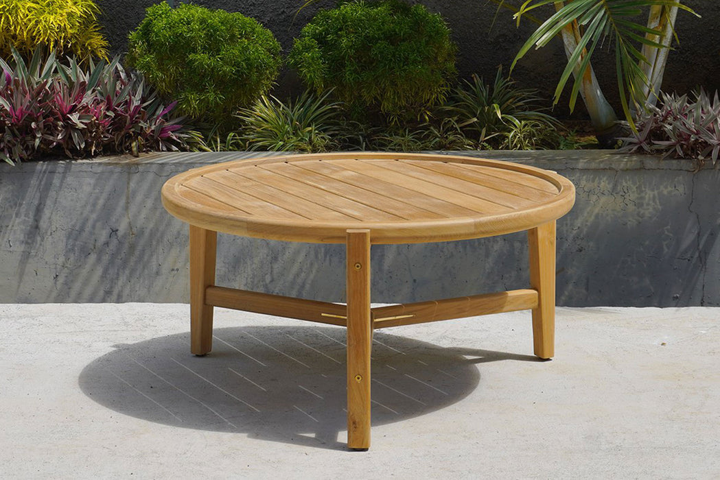 Cabarita Outdoor Round Coffee Table - Natural - 80cm