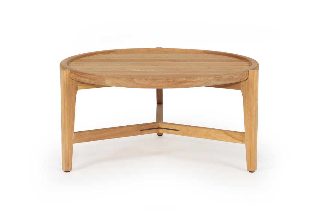 Cabarita Outdoor Round Coffee Table - Natural - 80cm