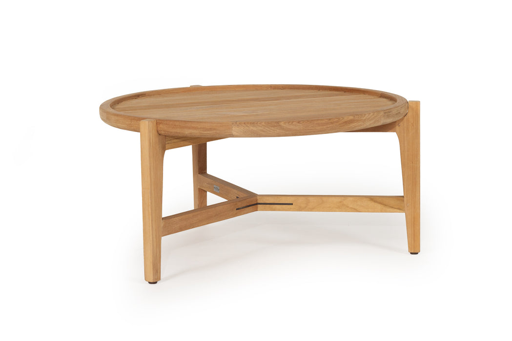 Cabarita Outdoor Round Coffee Table - Natural - 80cm