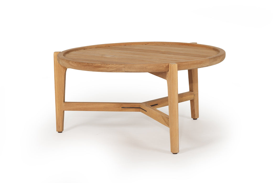 Cabarita Outdoor Round Coffee Table - Natural - 80cm