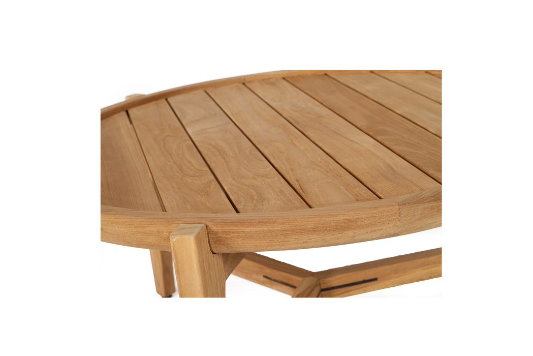 Cabarita Outdoor Round Coffee Table - Natural - 80cm