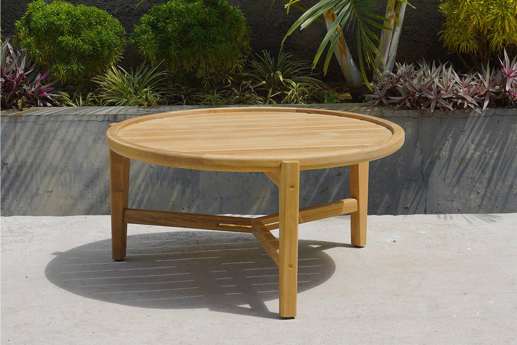 Cabarita Outdoor Round Coffee Table - Natural - 80cm