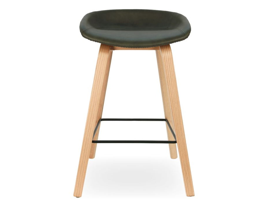 Kobe Stool - Natural - Vintage Green Seat
