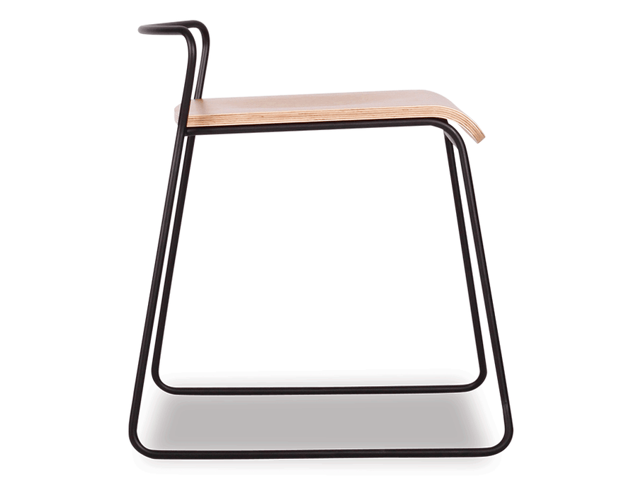 Krafter Low Stool - Black - Natural