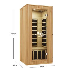 Kylin Modern Carbon Far Portable Sauna Room 1 person - KY-1O6 Oak Color