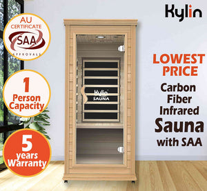 Kylin Portable Carbon Fibre Heating Far Infrared Sauna 1 Person KY-192