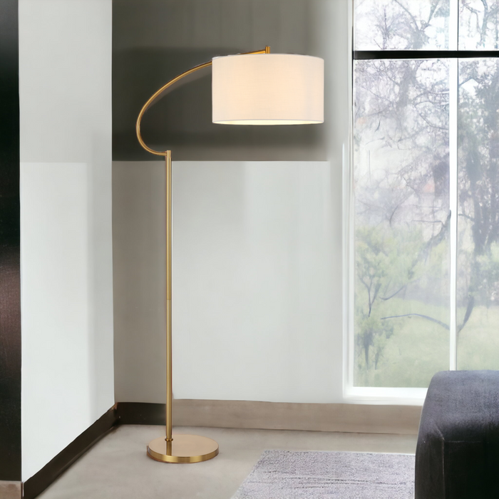 Laine Floor Lamp - Antique Gold, Ivory