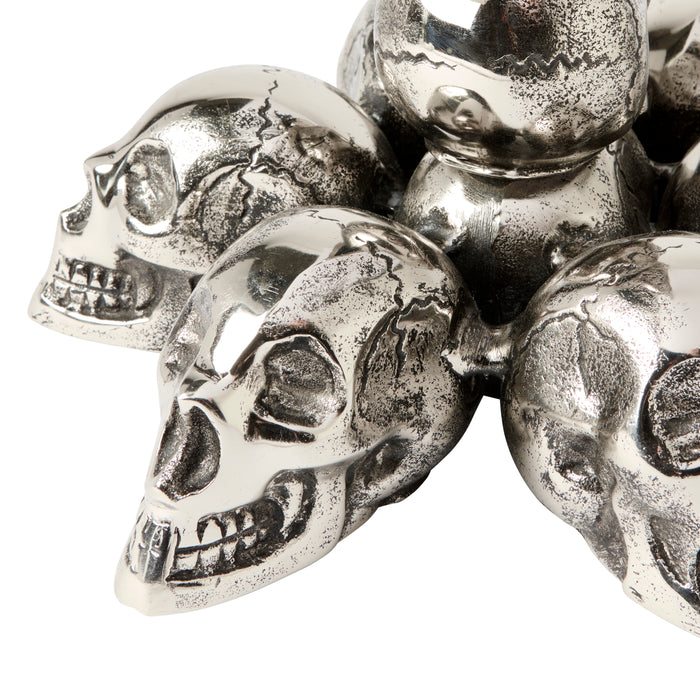 Stacked Skull Lamp - Aluminium, 50cm H