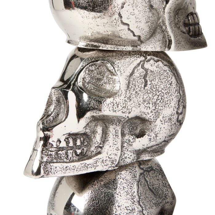 Stacked Skull Lamp - Aluminium, 50cm H