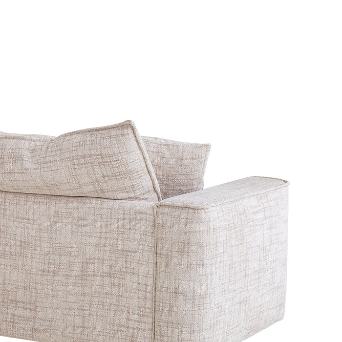 CLC10024-IG 3 Seater Fabric Sofa - Cream