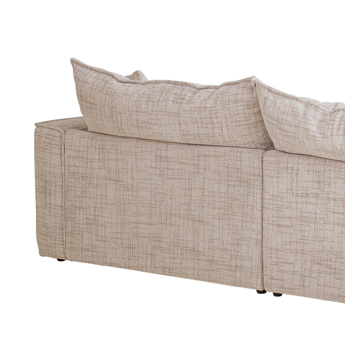 CLC10024-IG 3 Seater Fabric Sofa - Cream