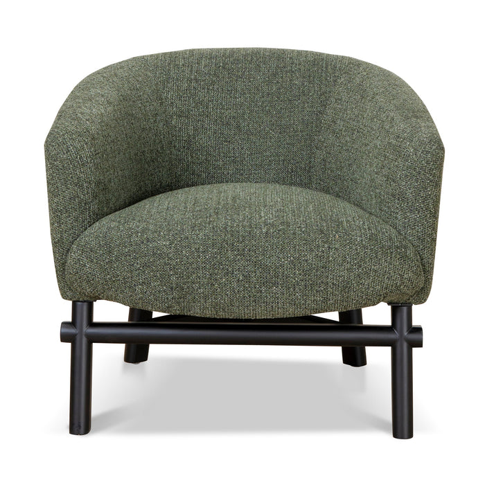 CLC10077-KJ Fabric Armchair - Coral Dark Green