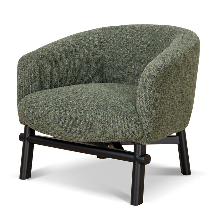 CLC10077-KJ Fabric Armchair - Coral Dark Green