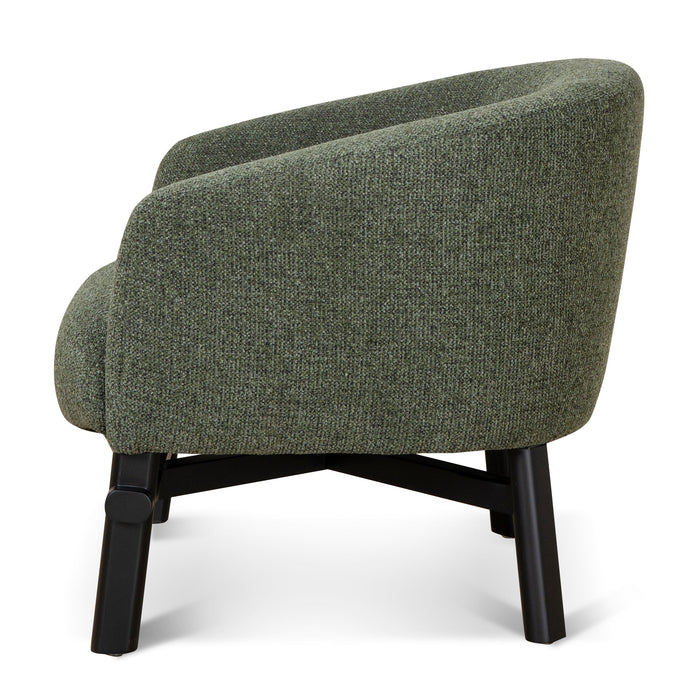 CLC10077-KJ Fabric Armchair - Coral Dark Green