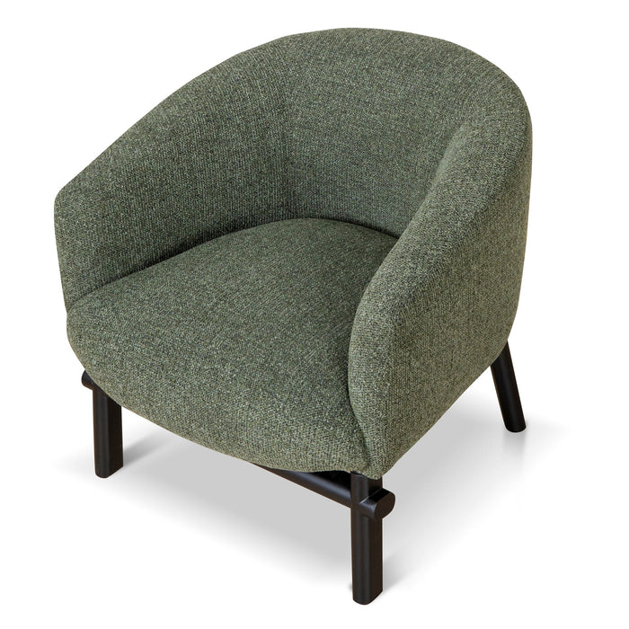 CLC10077-KJ Fabric Armchair - Coral Dark Green