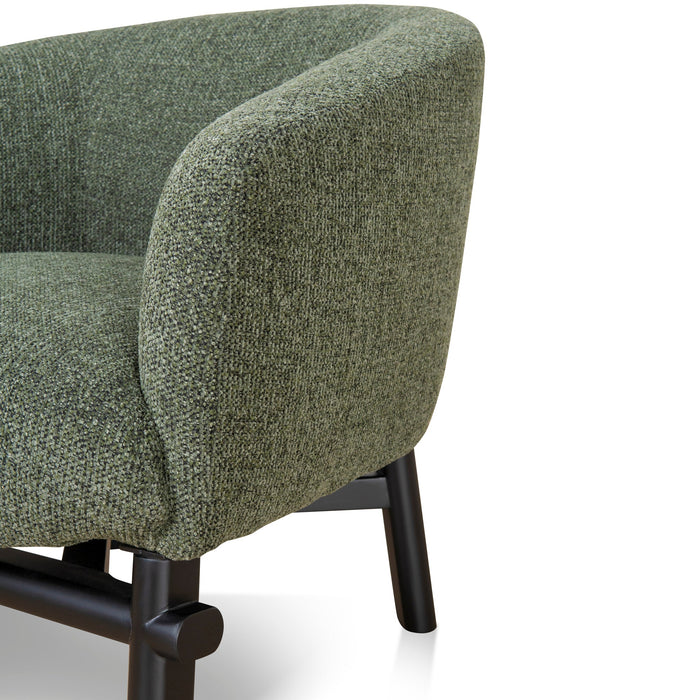 CLC10077-KJ Fabric Armchair - Coral Dark Green