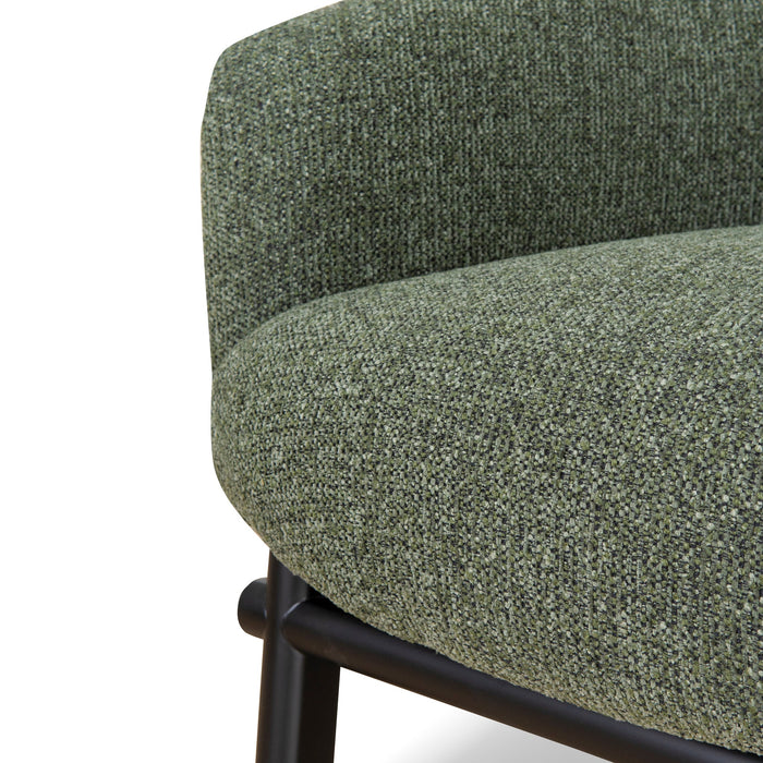 CLC10077-KJ Fabric Armchair - Coral Dark Green