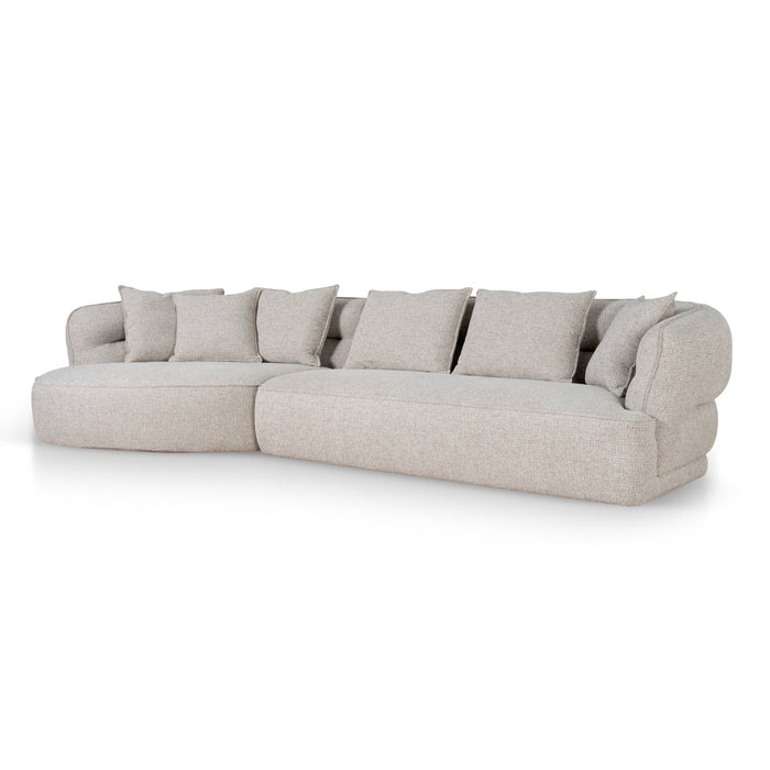 CLC10082-KJ Left Chaise Sofa - Coral Natural Linen