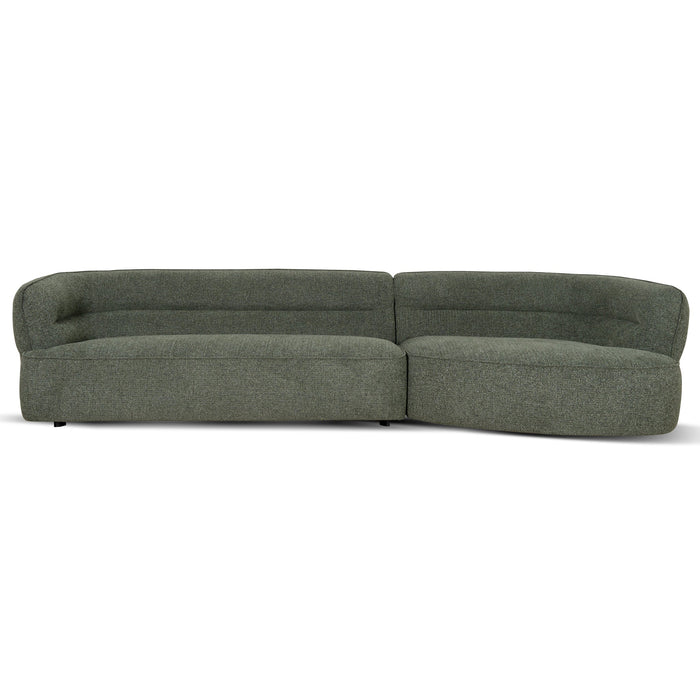 CLC10083-KJ Right Chaise Sofa - Coral Dark Green