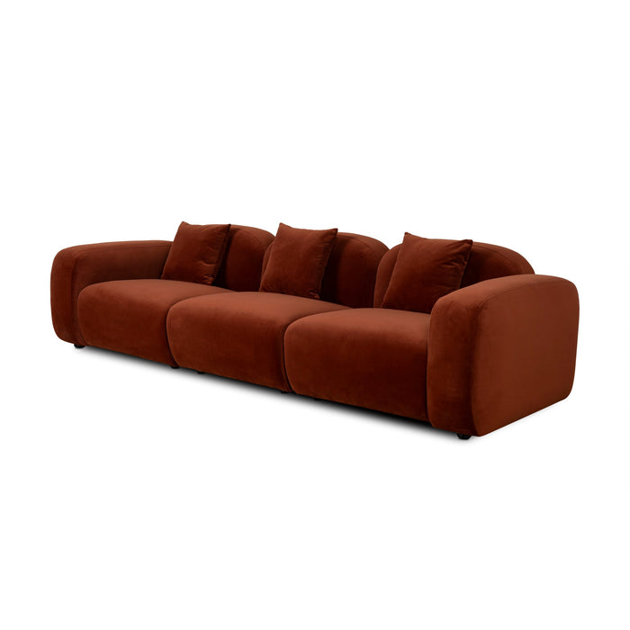 CLC10092-HS 4 Seater Sofa - Rustic Orange