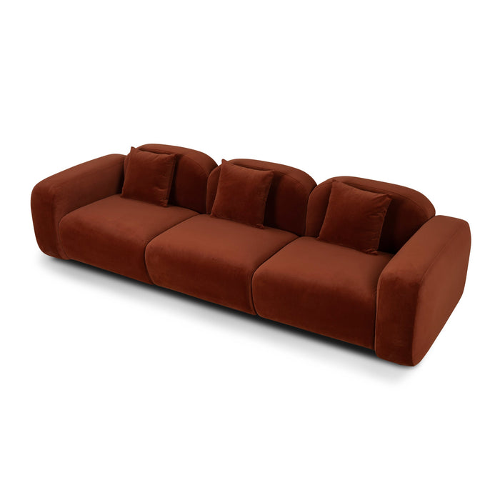 CLC10092-HS 4 Seater Sofa - Rustic Orange