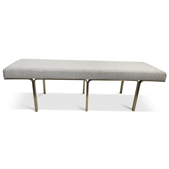 CLC10098-KS 1.5m Brushed Gold Ottoman - Clay Grey