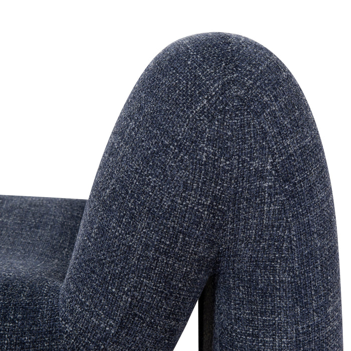 Saini Fabric Lounge Chair - Moss Navy