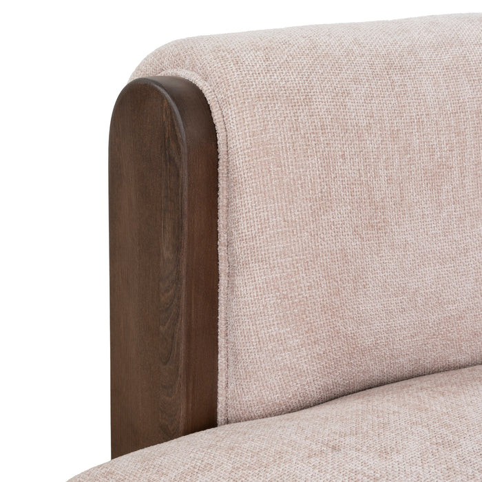 Montara Walnut Armchair - Blush Linen