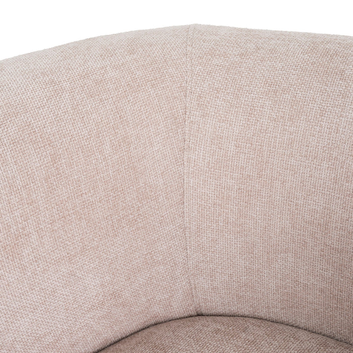 Montara Walnut Armchair - Blush Linen
