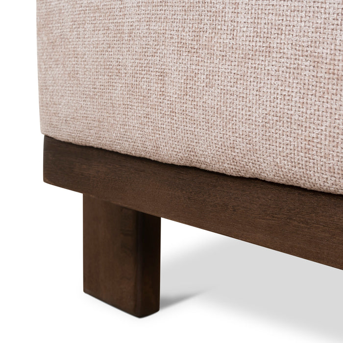 Montara Walnut Armchair - Blush Linen