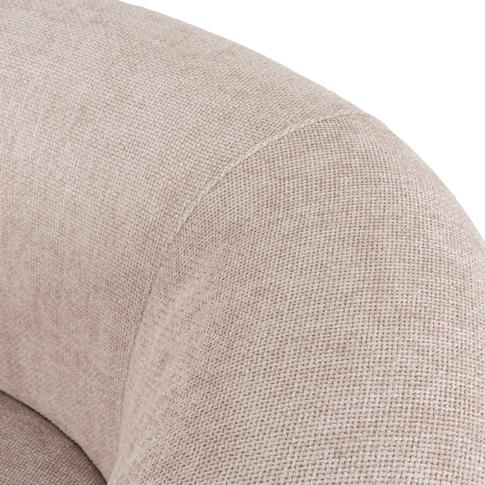 Montara Walnut Armchair - Blush Linen