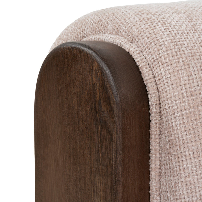 Montara Walnut Armchair - Blush Linen