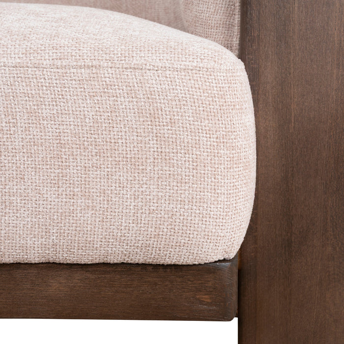Montara Walnut Armchair - Blush Linen