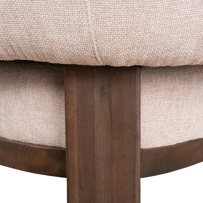 Montara Walnut Armchair - Blush Linen