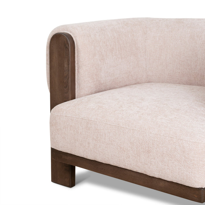 Montara Walnut Armchair - Blush Linen