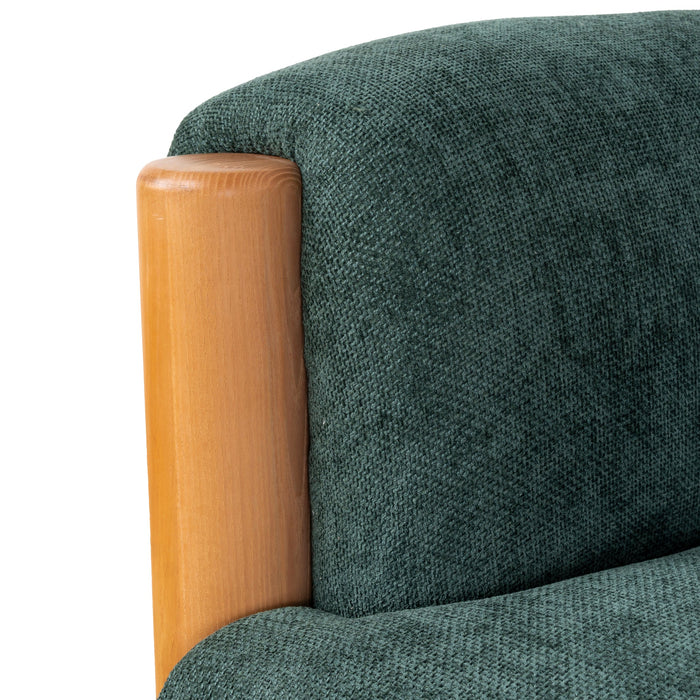 Luca Natural Armchair - Bush Green