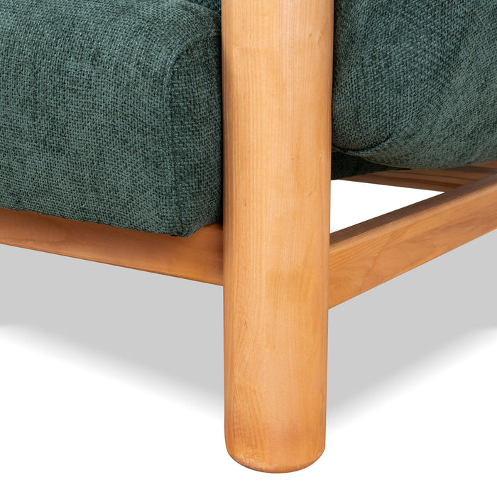 Luca Natural Armchair - Bush Green